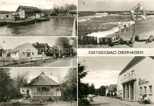 AK / Ansichtskarte Dierhagen Ostseebad Bootshafen Ortsmotiv Strand FDGB Erholungsheim Ernst Moritz Arndt Kat. Dierhagen Ostseebad