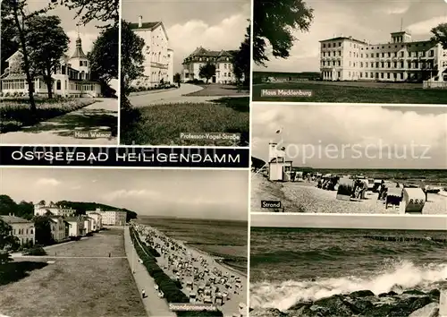 AK / Ansichtskarte Heiligendamm Ostseebad Haus Weimar Prof Vogel Str Haus Mecklenburg Strand Brandung Kat. Bad Doberan