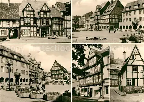 AK / Ansichtskarte Quedlinburg Klopstockhaus Markt Schneemelcherhaus Marktstrasse Finkenherd Kat. Quedlinburg