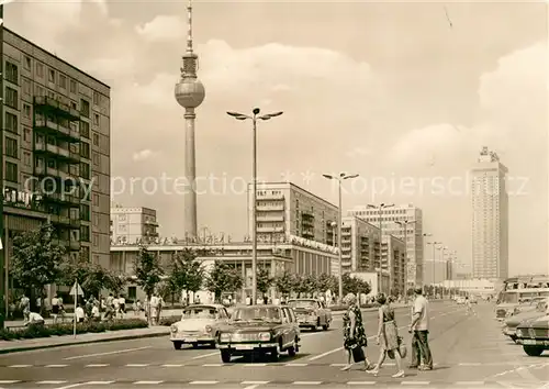 AK / Ansichtskarte Berlin Karl Marx Alle mit Interhotel Stadt Berlin Kat. Berlin