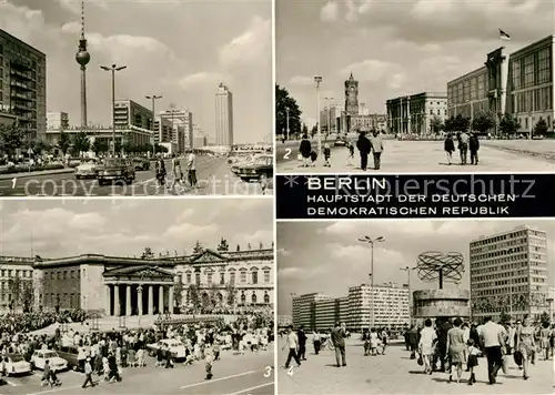 AK / Ansichtskarte Berlin Karl Marx Allee Interhotel Stadt Berlin Staatsratsgebaeude Wachabloesung Kat. Berlin