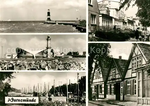 AK / Ansichtskarte Warnemuende Ostseebad Mole Konsum Gaststaette Teepott Am Alten Strom Strasse Kat. Rostock