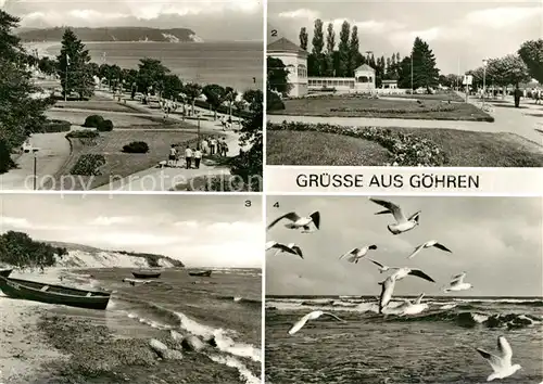 AK / Ansichtskarte Goehren Ruegen Promenade Suedstrand Moewen Kat. Goehren Ostseebad Ruegen