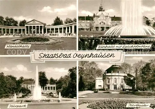 AK / Ansichtskarte Oeynhausen Wandelhalle Kurhaus Leuchtfontaene Kurpark Kurtheater Kat. Nieheim