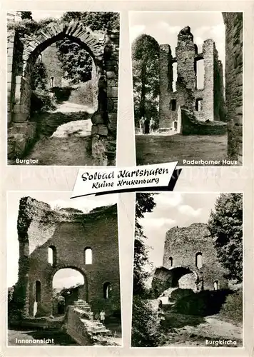 AK / Ansichtskarte Karlshafen Bad Ruine Krukenburg Burgtor Paderborner Haus Burgkirche  Kat. Bad Karlshafen