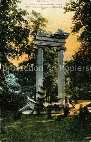 AK / Ansichtskarte Wiesbaden alte Saeulen vom alten Kurhaus Kat. Wiesbaden