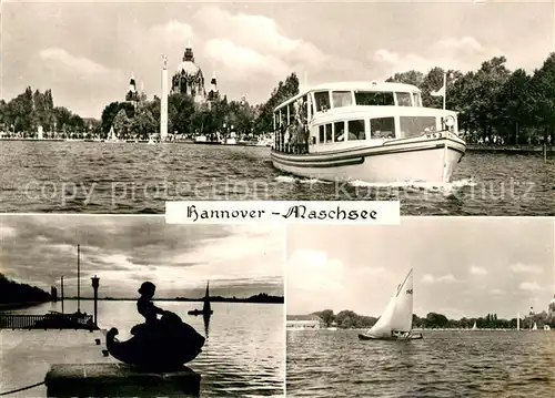 AK / Ansichtskarte Hannover Maschsee Denkmal Faehrschiff Kat. Hannover