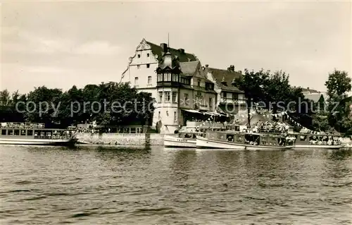 AK / Ansichtskarte Saalburg Saale Stausee Bleiloch Saaletalsperre Schifffahrt Hotel Kranich  Kat. Saalburg Ebersdorf