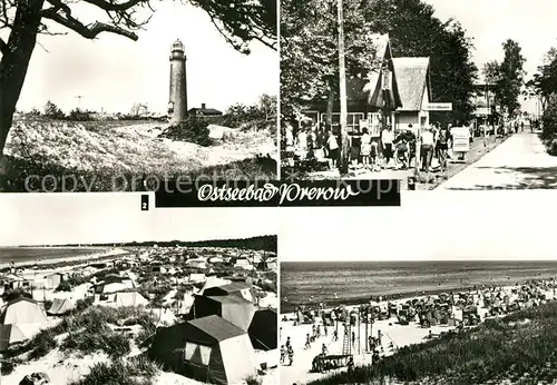 AK / Ansichtskarte Prerow Ostseebad Leuchtturm Zeltplatz Weg zum Strand Kat. Darss