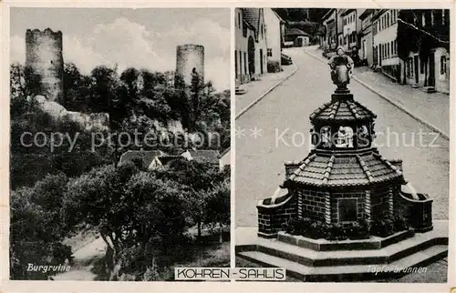 AK / Ansichtskarte Kohren Sahlis Burgruine Toepferbrunnen  Kat. Kohren Sahlis