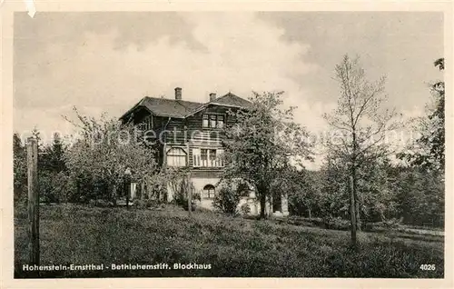 AK / Ansichtskarte Hohenstein Ernstthal Bethlehemstift Blockhaus Kat. Hohenstein Ernstthal