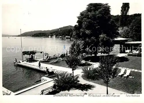 AK / Ansichtskarte Poertschach Woerthersee Strandhotel Kaerntnerhof Kat. Poertschach Woerther See Kaernten