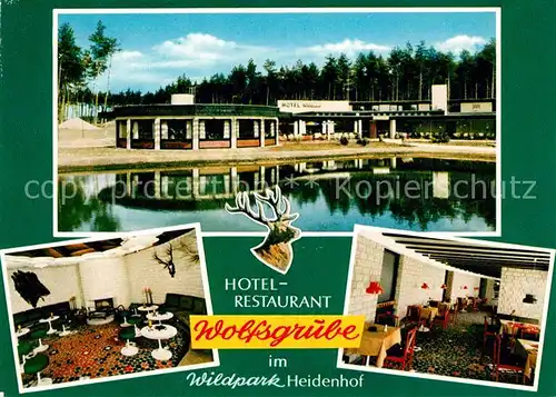 AK / Ansichtskarte Soltau Hotel Restaurant Wolfsgrube Gastraeume Kat. Soltau