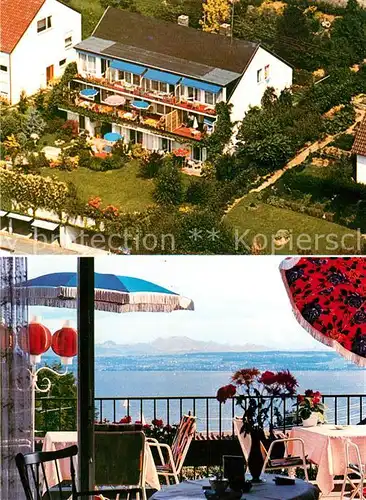 AK / Ansichtskarte Meersburg Bodensee Hotel Villa Bellevue Terrasse Kat. Meersburg