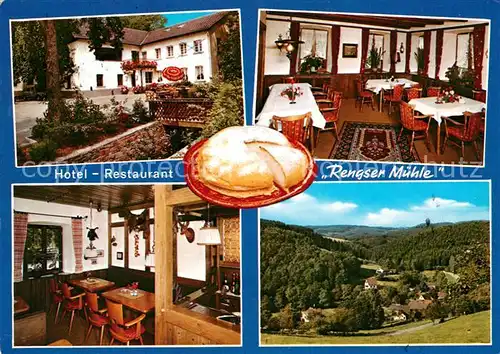 AK / Ansichtskarte Niederrengse Hotel Restaurant Rengser Muehl Gastraeume Panorama Kat. Bergneustadt