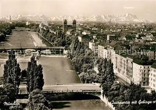 AK / Ansichtskarte Muenchen Panorama Isar Gebirge Kat. Muenchen