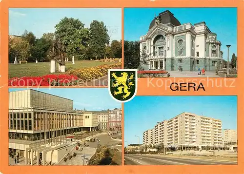 AK / Ansichtskarte Gera Park Schloss Stadtplatz Wohnblocks Kat. Gera