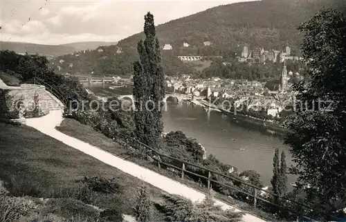 AK / Ansichtskarte Heidelberg Neckar Blick vom Philosophengaertchen Kat. Heidelberg