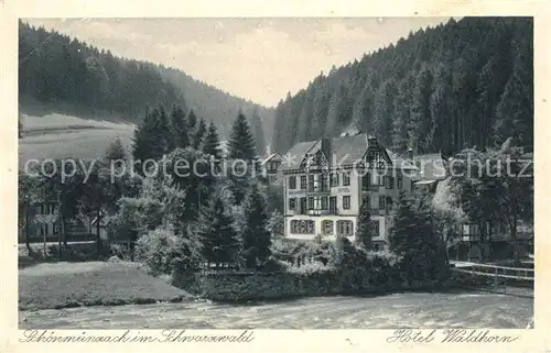 AK / Ansichtskarte Schoenmuenzach Hotel Waldhorn Kat. Baiersbronn