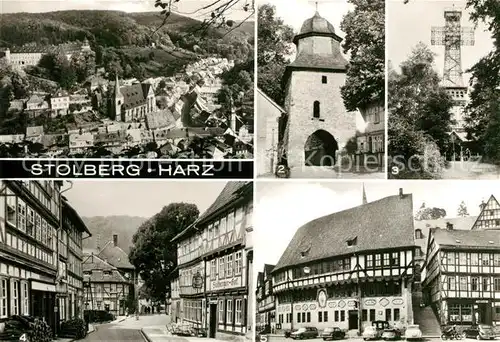 AK / Ansichtskarte Stolberg Harz Josephshoehe Neustadtstrasse Rathaus Kat. Stolberg Harz