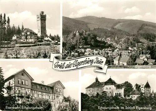 AK / Ansichtskarte Elgersburg Hohe Warte Eisenbahn Erholungsheim Schloss  Kat. Elgersburg