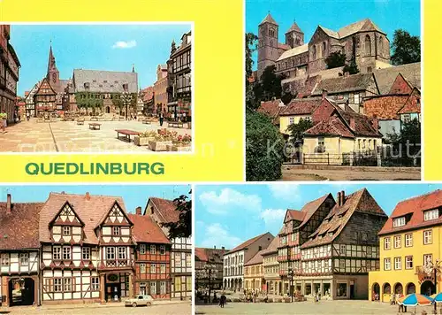 AK / Ansichtskarte Quedlinburg Rathaus Dom Klopstockhaus Markt Kat. Quedlinburg