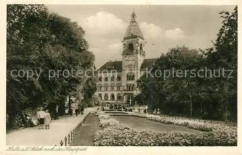 AK / Ansichtskarte Halle Saale Blick nach der Hauptpost Kat. Halle