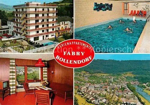 AK / Ansichtskarte Bollendorf Pont Ferienappartements Fabry Hallenbad Gaestezimmer Stadtblick Kat. Bollendorferbrueck Berdorf