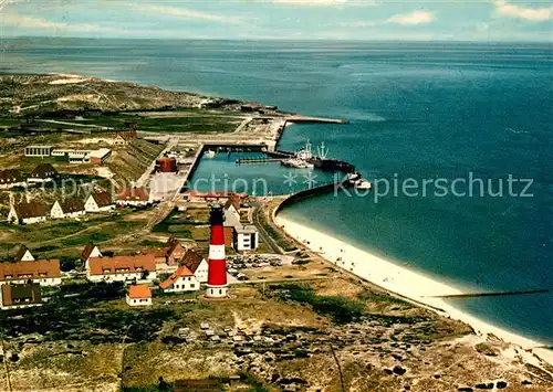 AK / Ansichtskarte Hoernum Sylt Fliegeraufnahme mit Leuchtturm Kat. Hoernum (Sylt)