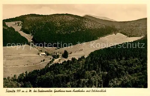 AK / Ansichtskarte Sirnitz Badenweiler Gasthaus zum Auerhahn mit Belchenblick