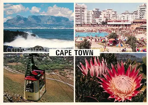 AK / Ansichtskarte Cape Town Kaapstad Kapstadt Table Mountain from Bloubergstrand Seilbahn Kat. Cape Town