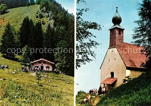 AK / Ansichtskarte Hochgernhaus Schnappenberg Kirche Alm Kat. Marquartstein