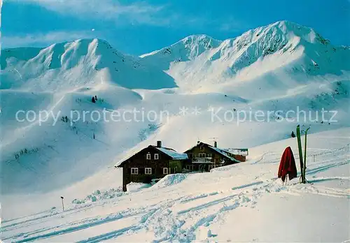 AK / Ansichtskarte Hirschegg Kleinwalsertal Vorarlberg Schwarzwasserhuette Winter Kat. Mittelberg