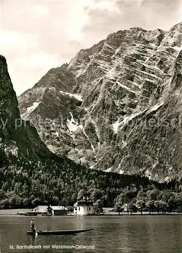 AK / Ansichtskarte St Bartholomae Koenigssee Watzmann Ostwand  Kat. Schoenau a.Koenigssee