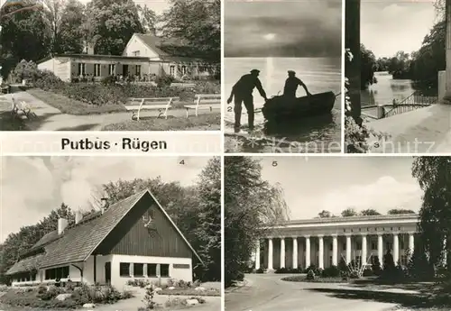 AK / Ansichtskarte Putbus Ruegen Gaststaette Rosencafe Gaststaette Jaegerhuette Erholungsheim Haus Goor Kat. Putbus