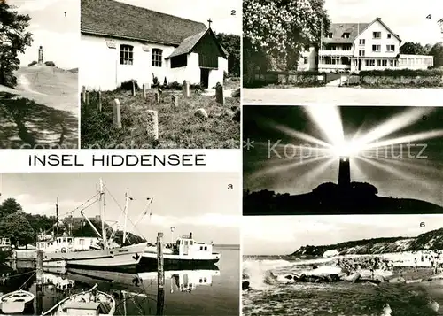 AK / Ansichtskarte Insel Hiddensee Kloster Leuchtturm Seemannskirche Hafen Erholungsheim Hitthim  Kat. Insel Hiddensee