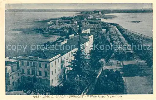 AK / Ansichtskarte Sirmione Viale Lungo la penisola