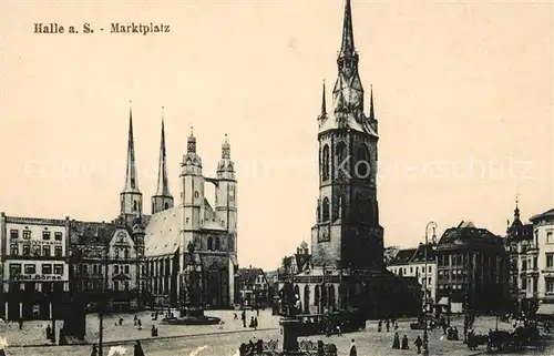 AK / Ansichtskarte Halle Saale Marktplatz Kat. Halle