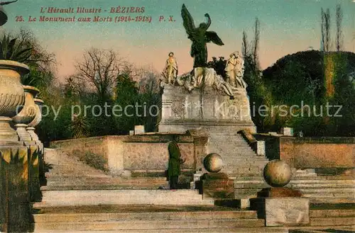 AK / Ansichtskarte Beziers Monument aux Morts Kat. Beziers