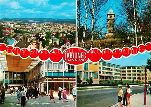 AK / Ansichtskarte Jablonec nad Nisou Panorama Restaurace Petkin Vystaviste Podnik zahranicniho obchodu Jablonix Kat. Jablonec nad Nisou