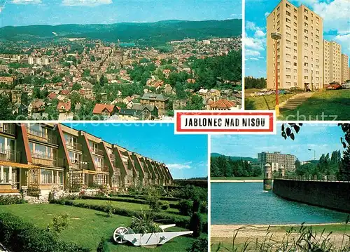 AK / Ansichtskarte Jablonec nad Nisou Panorama Hochhaus Sanatorium  Kat. Jablonec nad Nisou