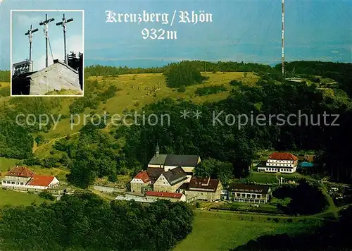 AK / Ansichtskarte Kreuzberg Rhoen Fliegeraufnahme Franziskanerkloster Kat. Gersfeld (Rhoen)