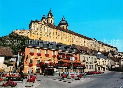 AK / Ansichtskarte Melk Donau Hotel Stadt Melk Benediktinerstift Kat. Melk Wachau