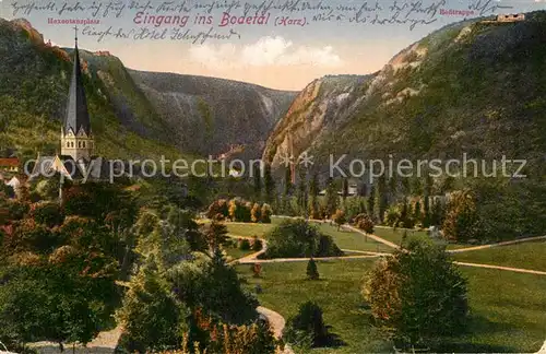 AK / Ansichtskarte Bodetal Harz Hexentanzplatz Rosstrappe Kat. Treseburg