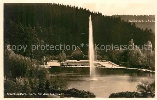 AK / Ansichtskarte Braunlage Kurgarten  Kat. Braunlage Harz