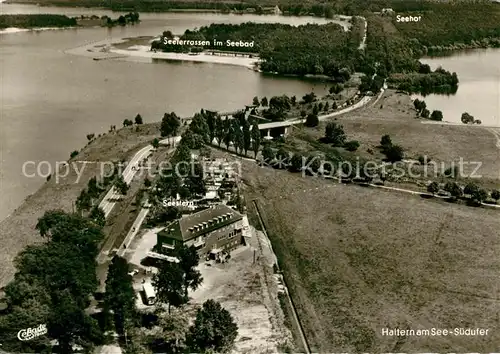 AK / Ansichtskarte Haltern See Fliegeraufnahme Hotel Seehof 