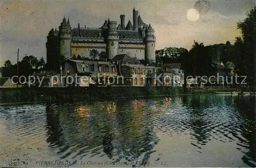 AK / Ansichtskarte Pierrefonds Oise Chateau au clair de lune Kat. Pierrefonds