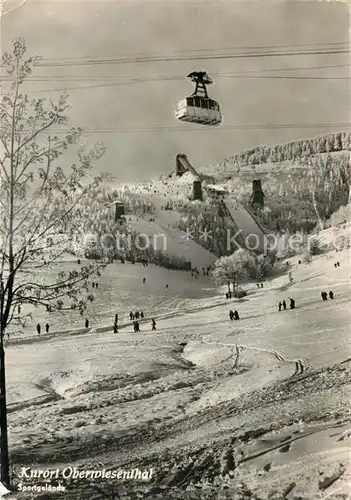 AK / Ansichtskarte Seilbahn Oberwiesenthal Sportgelaende Kat. Bahnen