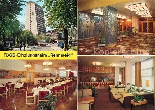 AK / Ansichtskarte Oberhof Thueringen FDGB Erholungsheim Rennsteig Kat. Oberhof Thueringen