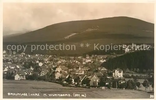 AK / Ansichtskarte Braunlage Wurmberg Kat. Braunlage Harz